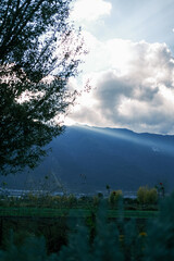 time lapse of clouds over the mountains