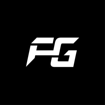 FG initial monogram letter text alphabet logo design