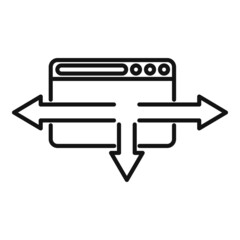 Web solution icon outline vector. Success opportunity