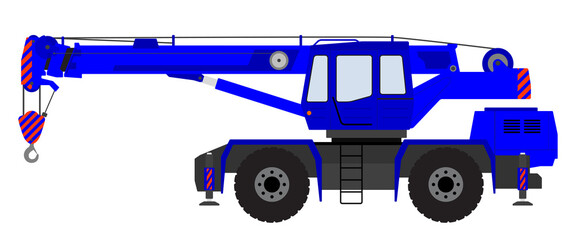 Color image of a crane on a white background.