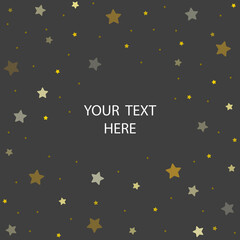 Fototapeta na wymiar Starry celebration background with editable custom text message. Vector stock illustration.