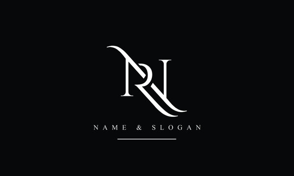 RN, NR, R, N abstract letters logo monogram