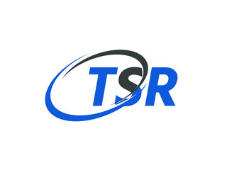 TSR letter creative modern elegant swoosh logo design
