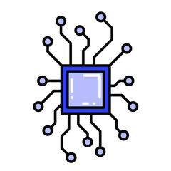 CPU. Motherboard icon, Processor vector illustration isolated on white backround
