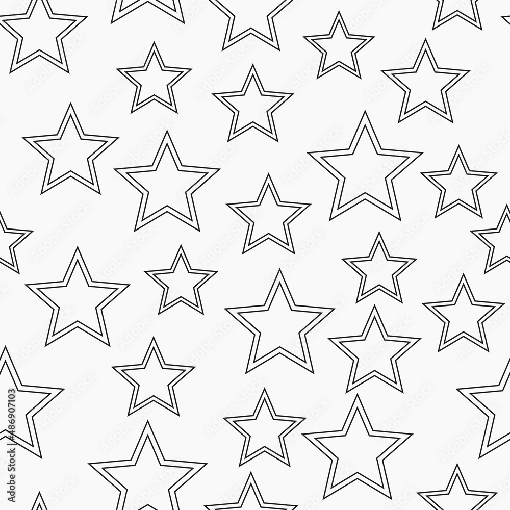 Poster seamless star frames pattern. vector white sample with stars.