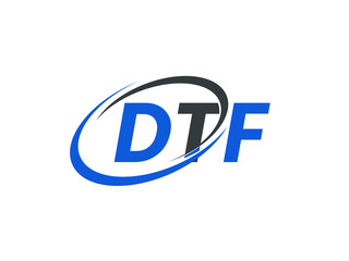 Obraz premium DTF letter creative modern elegant swoosh logo design