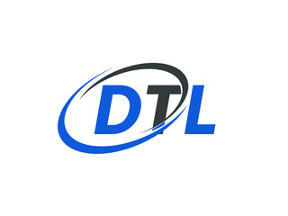 DTL letter creative modern elegant swoosh logo design