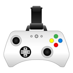Smartphone joystick icon cartoon vector. Gamepad control © anatolir