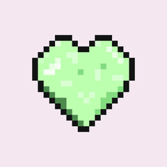 pixel heart pixel art illustration