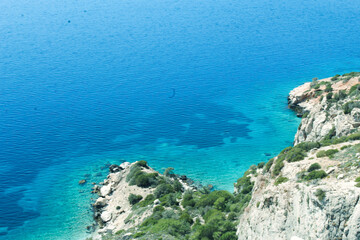 blue sea and blue sky