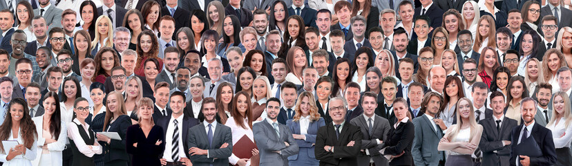 Business people group collage background