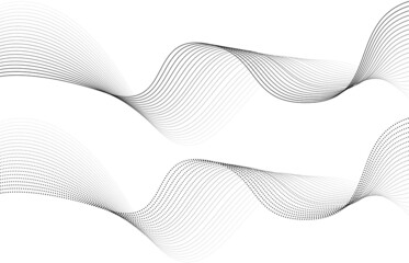 Abstract wave element for design. Digital frequency track equalizer. Stylized line art background. Vector illustration.