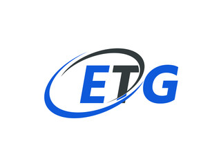 ETG letter creative modern elegant swoosh logo design