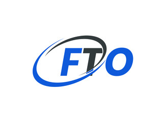 FTO letter creative modern elegant swoosh logo design