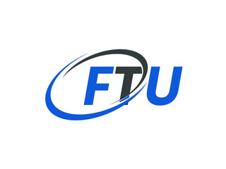 FTU letter creative modern elegant swoosh logo design