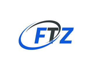 FTZ letter creative modern elegant swoosh logo design