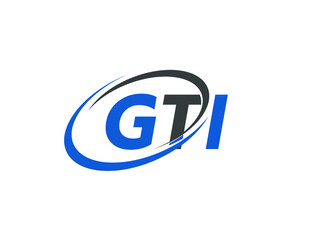 Obraz premium GTI letter creative modern elegant swoosh logo design