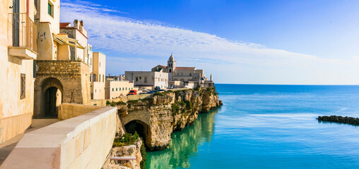 Italian holidays in Puglia - picturesque town Vieste, Italy travel and summer sea destinations