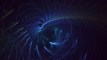 3D rendering abstract fractal light background
