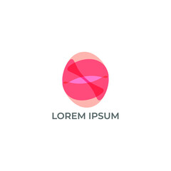 ILLUSTRATION ABSTRCT CIRCLE EGG MODERN BUSSINES LOGO DESIGN ELEMENT VECTOR