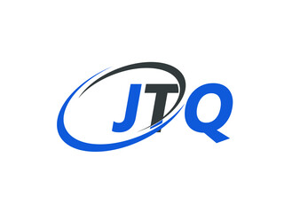 JTQ letter creative modern elegant swoosh logo design
