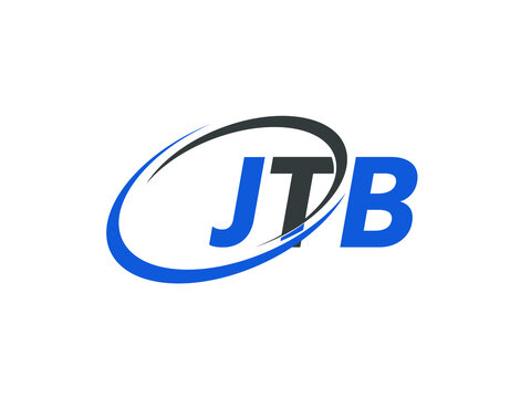 JTB letter creative modern elegant swoosh logo design