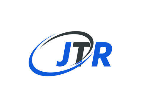 JTR letter creative modern elegant swoosh logo design