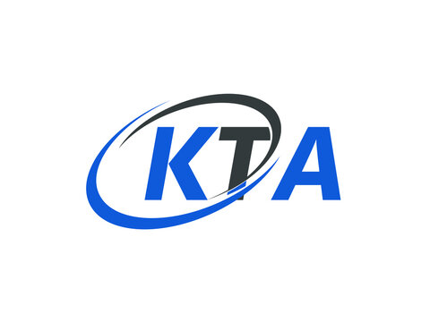 KTA letter creative modern elegant swoosh logo design