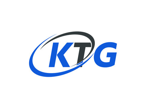 KTG letter creative modern elegant swoosh logo design