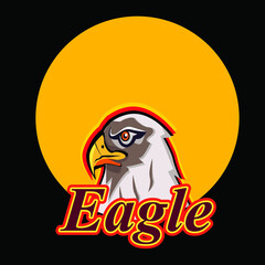 illustration, sport, logo, mascot, vector, symbol, eagle, design, bird, animal, icon, emblem, team, badge, head, esport, wild, art, wing, sign, game, hawk, character, angry, power, gaming, predator, g