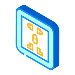 universal socket power isometric icon vector. universal socket power sign. isolated symbol illustration