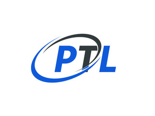 PTL letter creative modern elegant swoosh logo design