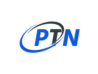 PTN letter creative modern elegant swoosh logo design