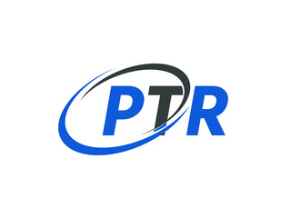 PTR letter creative modern elegant swoosh logo design