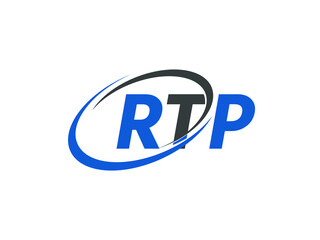 RTP letter creative modern elegant swoosh logo design