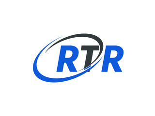 RTR letter creative modern elegant swoosh logo design