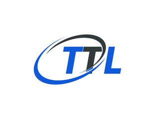 TTL letter creative modern elegant swoosh logo design