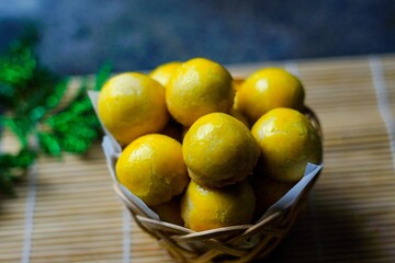 Pineapple tart or nanas tart or nastar cookies. cookies with pineapple jam inside. Very popular for Eid al Fitr and other special moment.