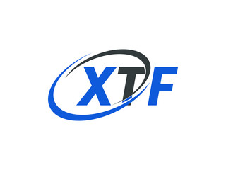 XTF letter creative modern elegant swoosh logo design