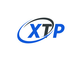 XTP letter creative modern elegant swoosh logo design