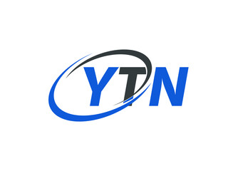 YTN letter creative modern elegant swoosh logo design