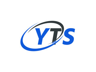 YTS letter creative modern elegant swoosh logo design