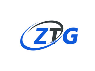 ZTG letter creative modern elegant swoosh logo design