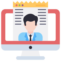 Modern design icon of web profile

