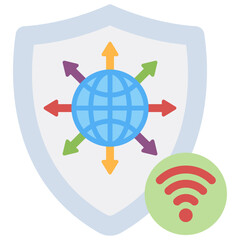 Modern design icon of network security

