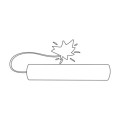 Dynamite vector icon.Outline vector icon isolated on white background dynamite.