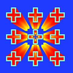 Aesthetic geometric brochures . Bauhaus poster . Modern art .Abstract composition . Squares in perspective. Contemporary vector design 