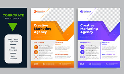 Creative corporate Business Flyer Design template premium vector