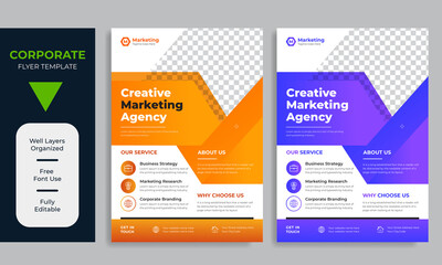 Creative corporate Business Flyer Design template premium vector