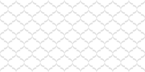 Fototapeta premium Moroccan Seamless Pattern. Oriental Subtle Ornament. Turkish Mosque Window Shape. Arabic Mosaic Tile Background. Eid Mubarak Muslim Decoration. Ramadan Kareem Islamic Illustration